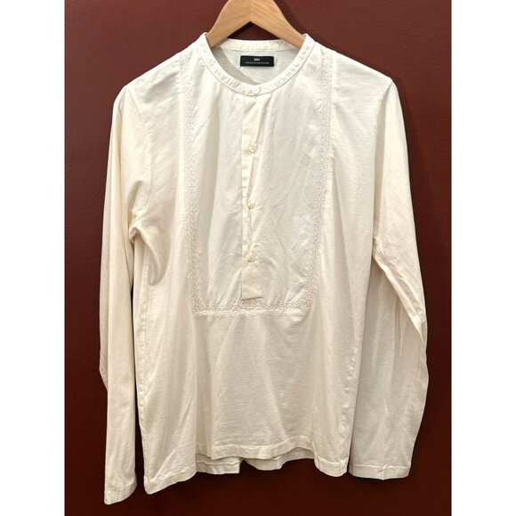 Day Birger et Mikkelsen Cream Long-Sleeve Button-Down Embroidered Top Medium - Picture 1 of 8